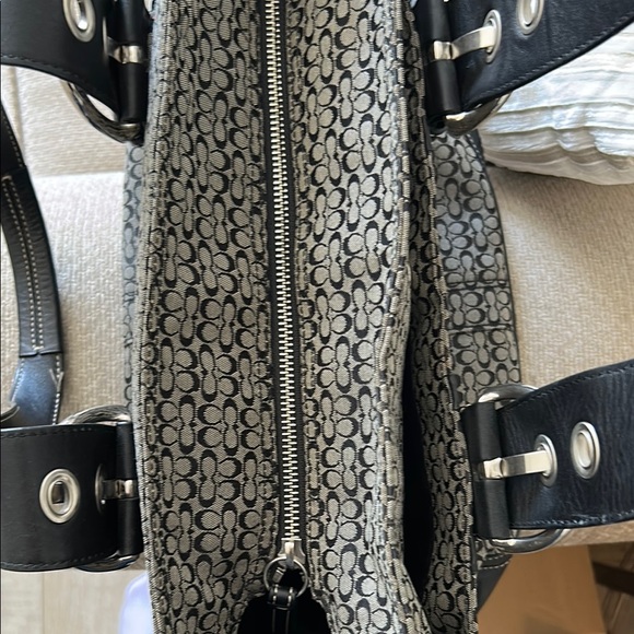 Coach Black and Gray Jacquard Tote - Picture 5 of 7